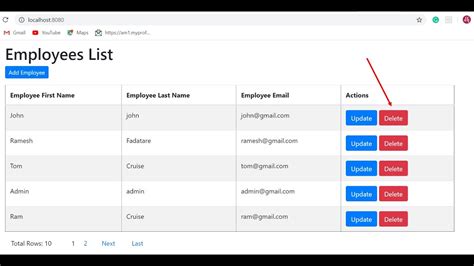 Spring Boot Thymeleaf CRUD Database Real Time Project PART 5 YouTube