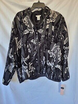 New Dressbarn Reversible Embroidered Jacket W Ebay