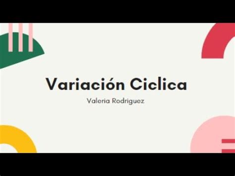 Variacion Ciclica YouTube