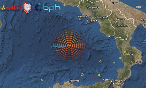 Scossa Di Terremoto Di Ml Nel Tirreno Meridionale Molto Al Largo