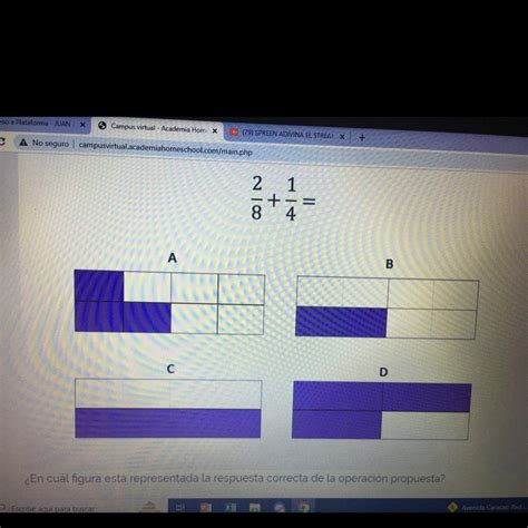 En Cual Figura Está Representada La Respuesta Correcta De La Operación