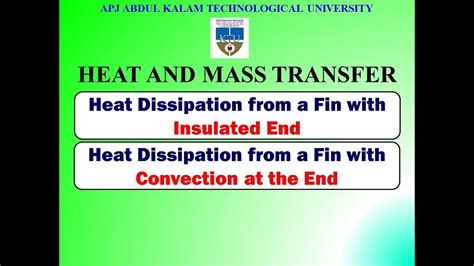 Fins With Insulated End Convection At The End KTU HMT Module 3