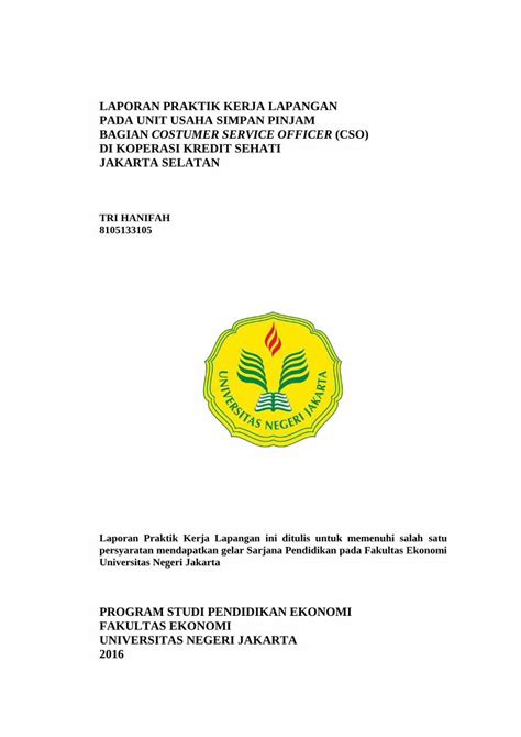 Pdf Laporan Praktik Kerja Lapangan Pada Unit Usaha Laporan Pkl