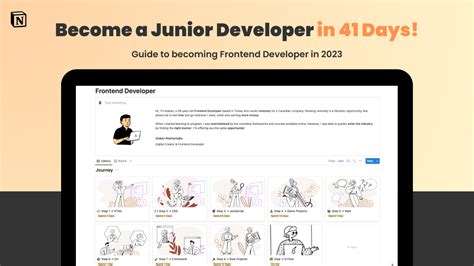 Become A Junior Frontend Developer In Days Notionland Template Gallery