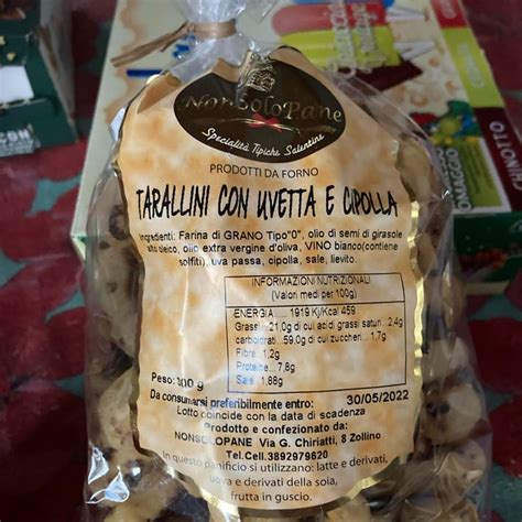 Non Solo Pane Taralli Cipolla E Uvetta Review Abillion