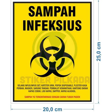 Jual STIKER SAMPAH INFEKSIUS UK 20X25CM Shopee Indonesia