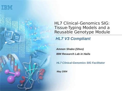 Ppt Hl Clinical Genomics Sig Tissue Typing Models And A Reusable