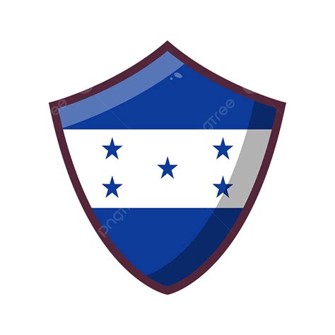 Honduras Flag Clipart Png Images Honduras Flag In Shield Shape