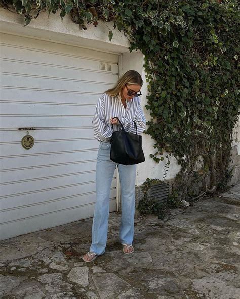 Claire Rose Cliteur On Instagram My Go To A Striped Shirt And Denim