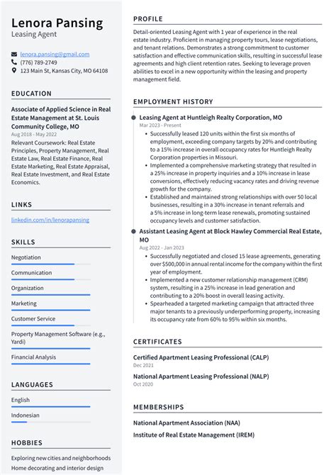 Top 18 Leasing Agent Resume Objective Examples ResumeCat