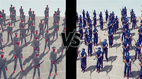 100x Sailors Vs 100x Ranged Units Totally Accurate Battle Simulator