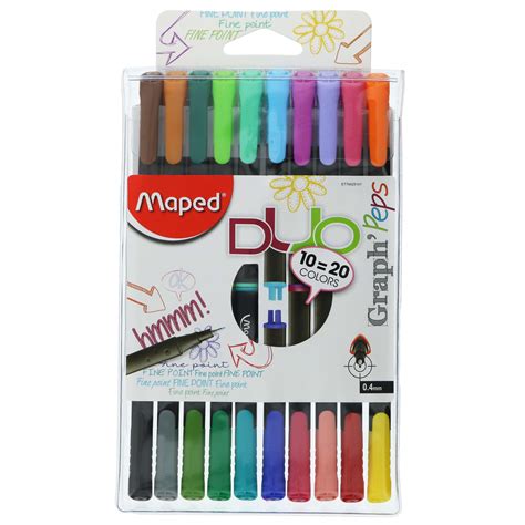 Maped Graph Peps Duo Fine Felt Tipped Pens X Shop Pens At H E B