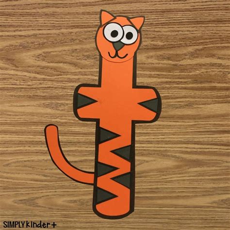 Lowercase Letter T Alphabet Craft Tiger Simply Kinder Plus