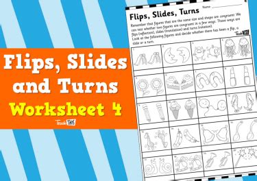 Flips Slides And Turns Worksheet Teacher Resources And