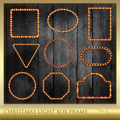 Light Box Frame Clipart Light Bulb Frame Marquee Light Digital Frame