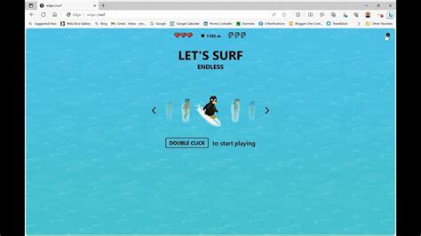 How To Play The Microsoft Edge Surf Game Youtube