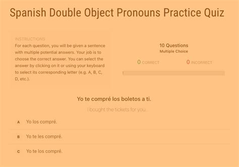 Double Object Pronouns In Spanish Guide Chart And Pdf