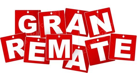 Big Salegran Remate Sign Retail Gran Wobbler Vector Png Venta