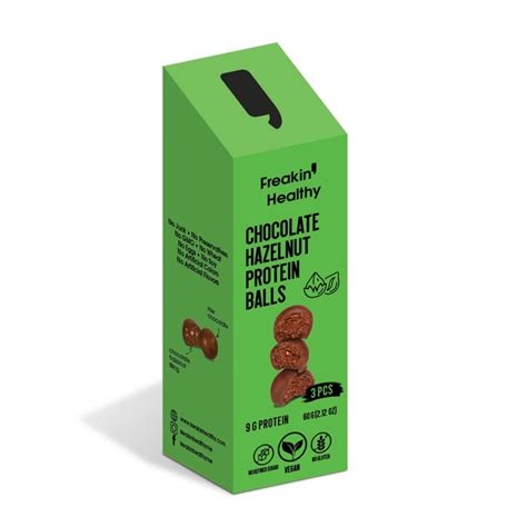 Protein Balls Choco Hazelnut 60g X 1 Box Box Freakin Healthy