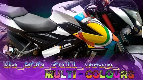 Ns200fullwraponstickersmodifiedmulticolours Design Youtube