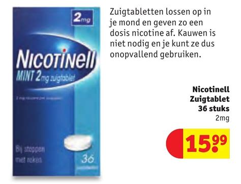 Nicotinell Zuigtablet Stuks Aanbieding Bij Kruidvat