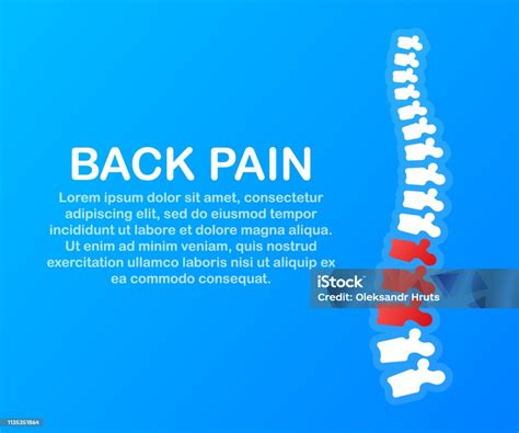 Sakit Punggung Tulang Belakang Manusia Dengan Siluet Terisolasi Rasa