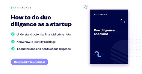 Due Diligence Checklist Avoid Financial Crime Seedlegals