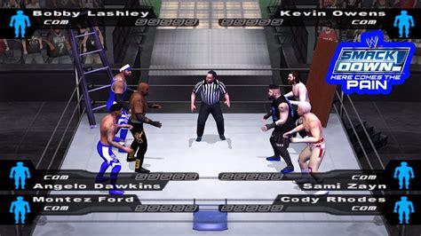 Lashley Angelo Dawkins Montez Ford V Cody Rhodes Kevin Owens