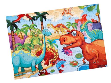 Puzzle Wiat Dinozaur W Element W Leantoys Pl