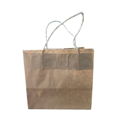 Brown Loop Handle Kraft Paper Carry Bag For Shopping Capacity 8kg At