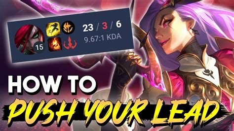 HOW TO PUSH YOUR LEAD WITH KATARINA IN LOW ELO Katarina Commentary