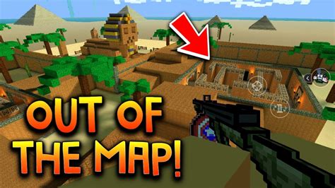 Pixel Gun 3D Out Of The Map Desert Campaign Glitch YouTube