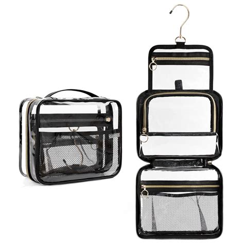 Cubetastic Hanging Toiletry Bag Clear Makeup Bags For Travel Essentials Tsa Approved Clear Bag