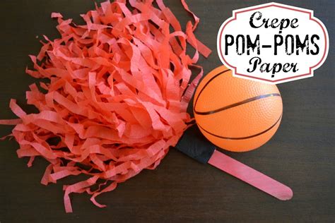 DIY Crepe Paper Pom Poms - Perfect for Game Day! - Hello Splendid