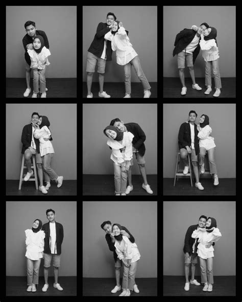 Self Photo Studio Couple Sketsa Potret Pose Pemotretan Pemotretan