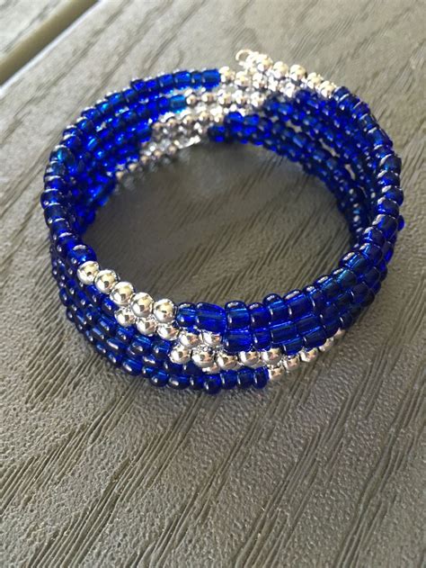 Lapis Blue Silver Memory Wire Bracelet Etsy Canada In Memory