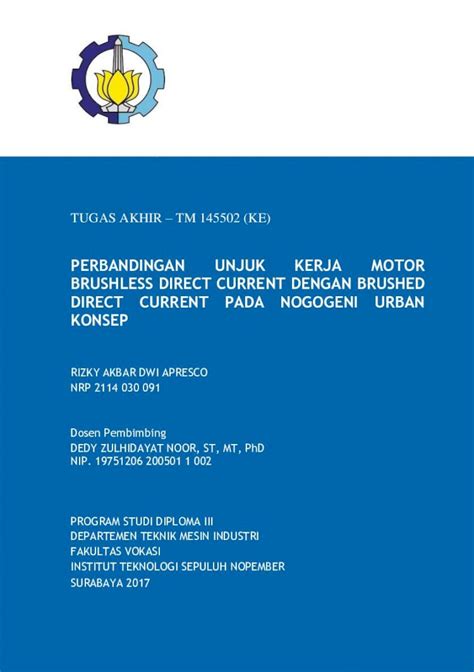 Pdf Perbandingan Unjuk Kerja Motor Brushless Tugas Akhir Tm