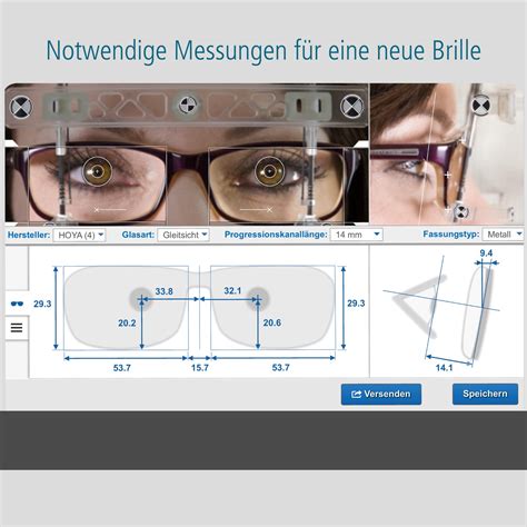 Notwendige Messungen zur Anpassung einer neuen Brille - visuSolution GmbH