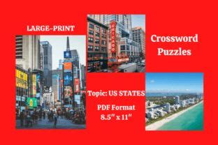 Us States Crossword Puzzles Graphic By Joseph Varghese Creative Fabrica