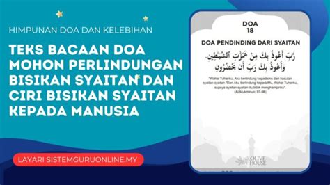 Teks Bacaan Doa Mohon Perlindungan Bisikan Syaitan Dan Ciri Bisikan