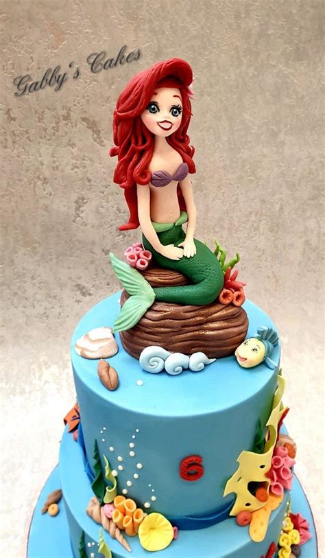 Ariel the little mermaid cake - Decorated Cake by Gabby's - CakesDecor