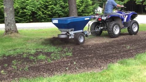 Ecolawn Applicator Eco 50 Tow Behind Compost Spreader Youtube