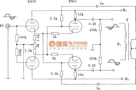 6f2电子管倒相电路图6j1电子管前级电路图电子管电路图大山谷图库