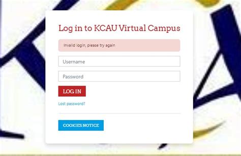 KCA Virtual Campus Login - Step by step Guide