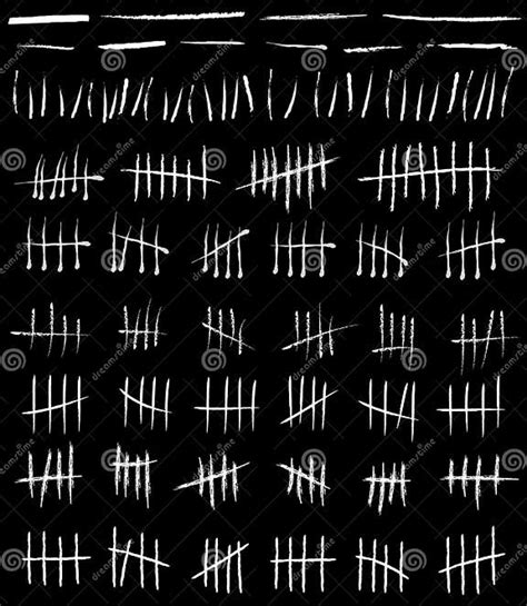 Creative Vector Illustration Of Counting Waiting Tally Number Marks