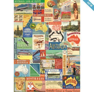 Australia Collage Wrapping Paper From Cavallini Co Available At