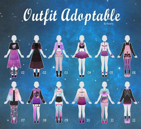 OPEN 2 12 CASUAL Outfit Adopts 44 By Rosariy Drawing Anime Clothes