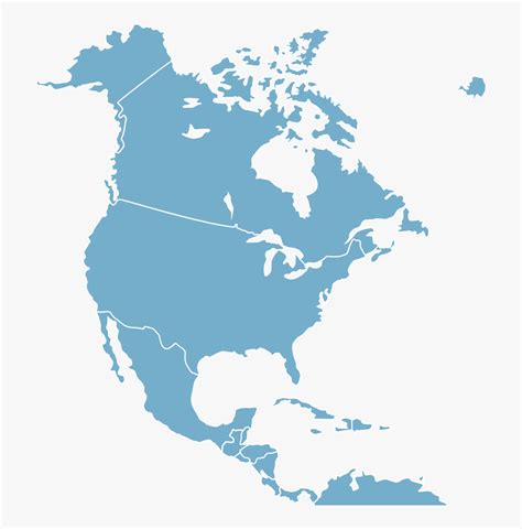 North America Outline Map Clip Art At Clkercom Vector Clip Art Images