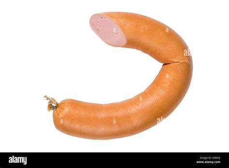 Bologna sausage isolated on white Stock Photo - Alamy