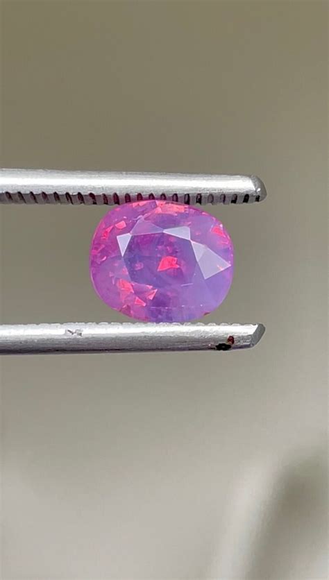 215ct Neon Orangish Pink Purple Color Mix Opalescent Sapphire Etsy